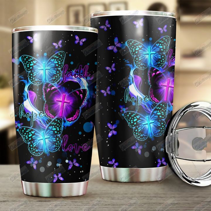 Personalized Jesus Butterfly TH1510364CL Tumbler