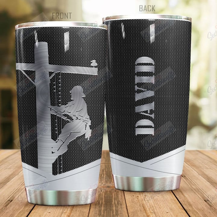Personalized Hero Is A Lineman NC1410417CL Tumbler