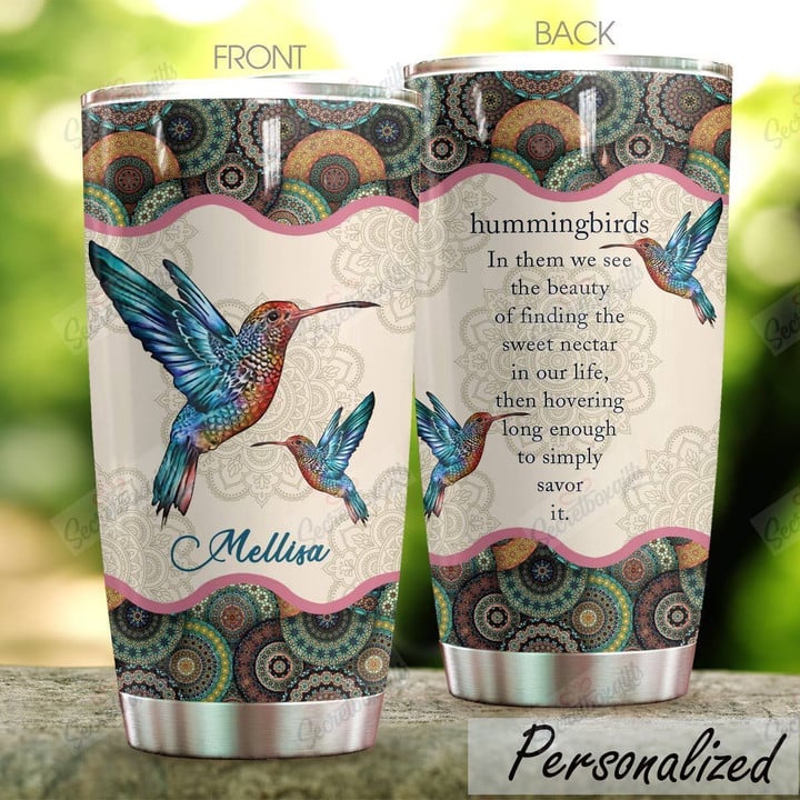 Personalized Humming Bird Vintage NC1410454CL Tumbler