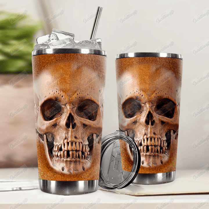 Personalized Brown Old Skull TH2610378CL Tumbler