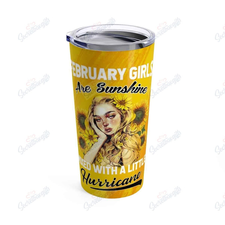 Personalized February Girls Are Sunshine LD1310536CL Tumbler