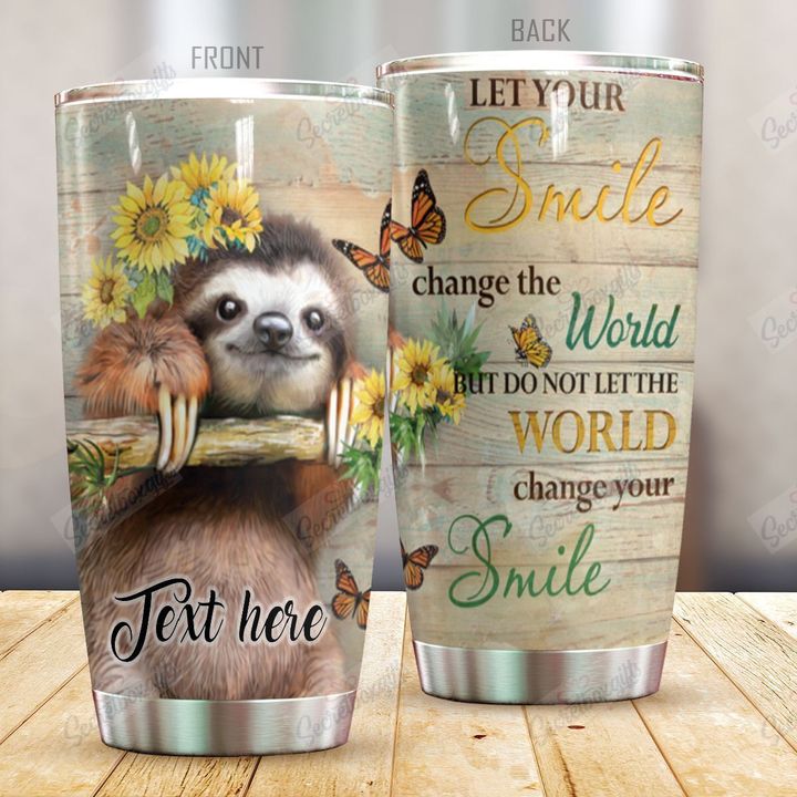 Personalized Sloth Smile NC0910281CL Tumbler