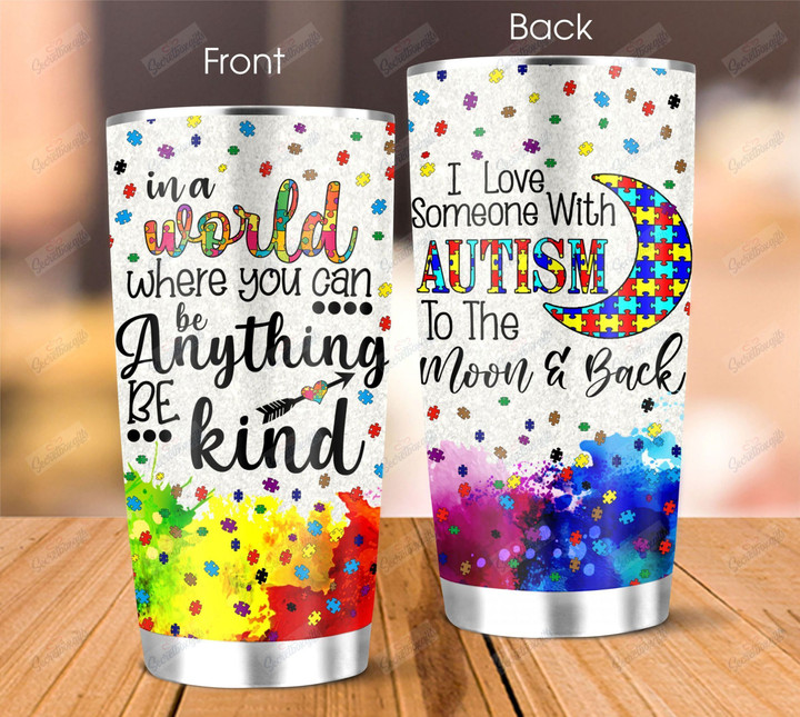 Personalized Autism Moon And Back LD1310335CL Tumbler
