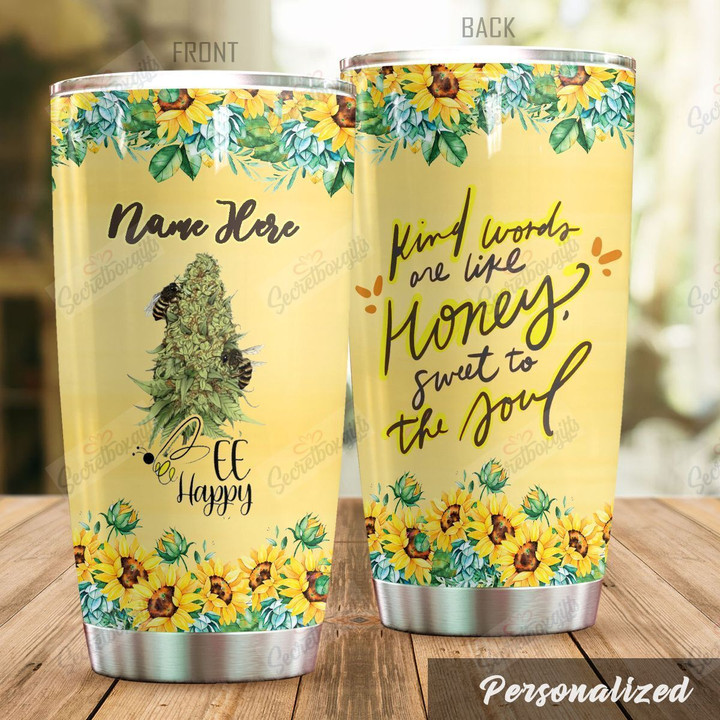 Personalized Bee Happy NC1010166CL Tumbler