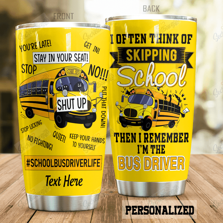 Personalized Bus Driver NC0810101CL Tumbler
