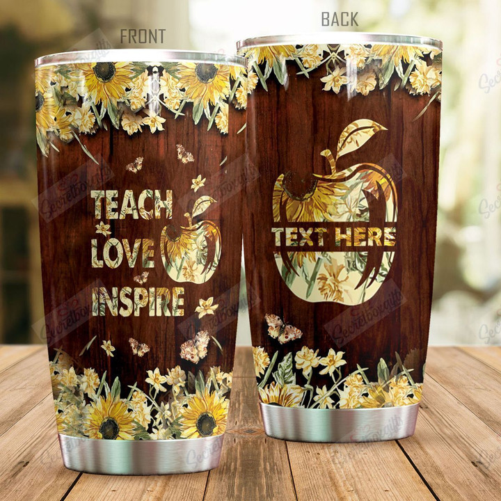 Personalized Teacher Teach Love Inspire KL0810222CL Tumbler