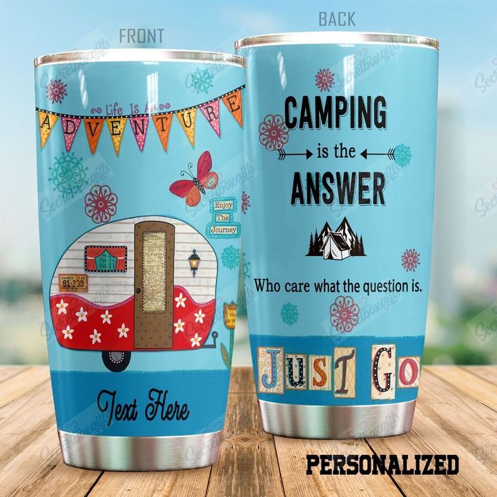Personalized Camping Just Go NC0810019CL Tumbler