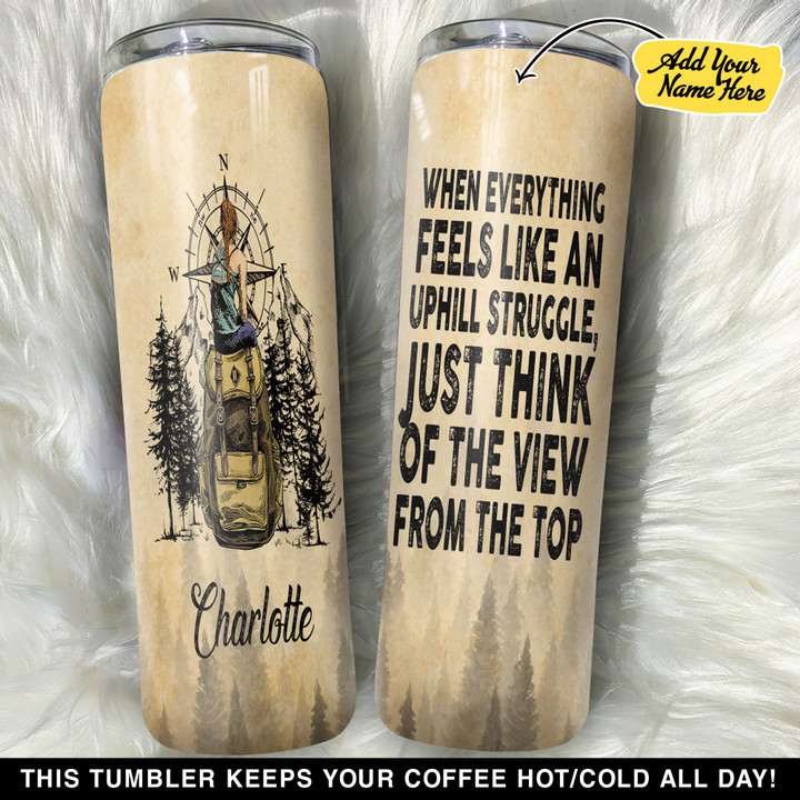 Personalized Camping Just Think Of The View From The Top GS0704456OD Skinny Tumbler