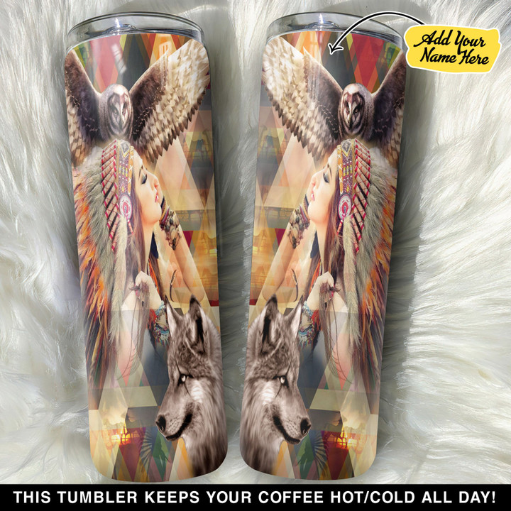Personalized Native American Beauty Girl GS0704427OD Skinny Tumbler