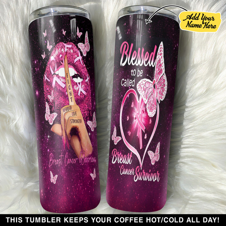 Personalized Breast Cancer Warrior GS0704455OD Skinny Tumbler