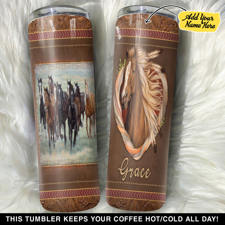 Personalized Horse Native American GS0704571OD Skinny Tumbler