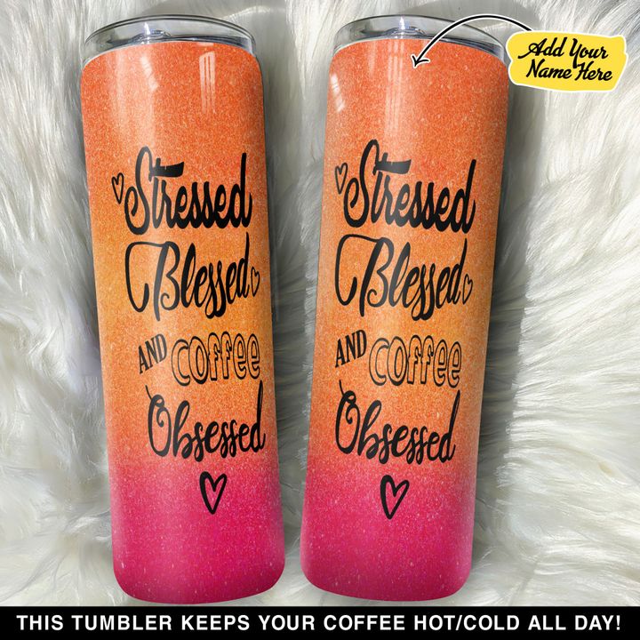 Personalized Coffee Obsessed GS0804667OD Skinny Tumbler