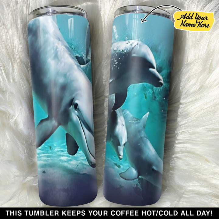 Personalized Dolphin GS0804955OD Skinny Tumbler