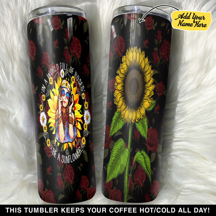 Personalized Be A Sunflower GS0304240OD Skinny Tumbler