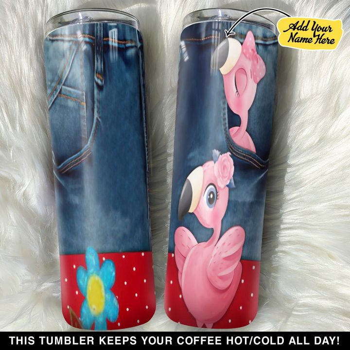 Personalized Flamingo Cute And Love Birds Lovers GS0804438OD Skinny Tumbler