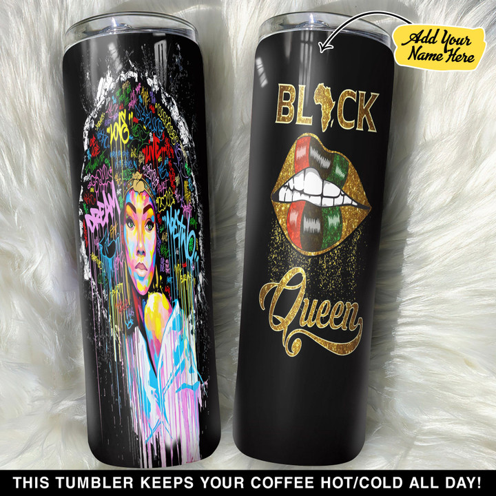 Personalized Black Queen GS0304217OD Skinny Tumbler