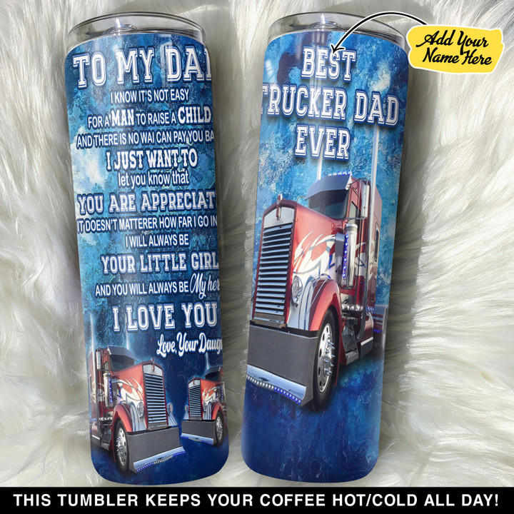Personalized Tractor To My Dad From Daughter GS0304004OD Skinny Tumbler