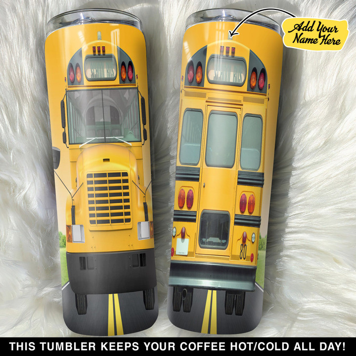 Personalized School Bus Drive GS0304763OD Skinny Tumbler