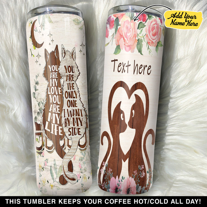 Personalized Couple Cat GS0804295OD Skinny Tumbler