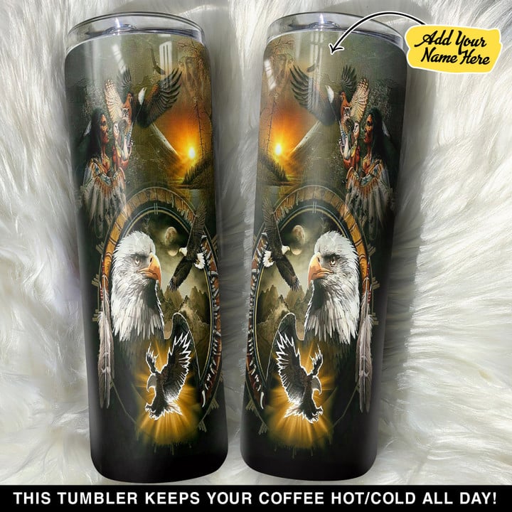 Personalized Native American Eagles GS0304916OD Skinny Tumbler