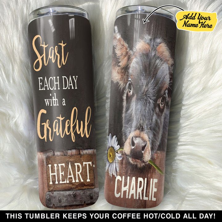 Personalized Start Each Day With A Grateful Heart GS0804899OD Skinny Tumbler