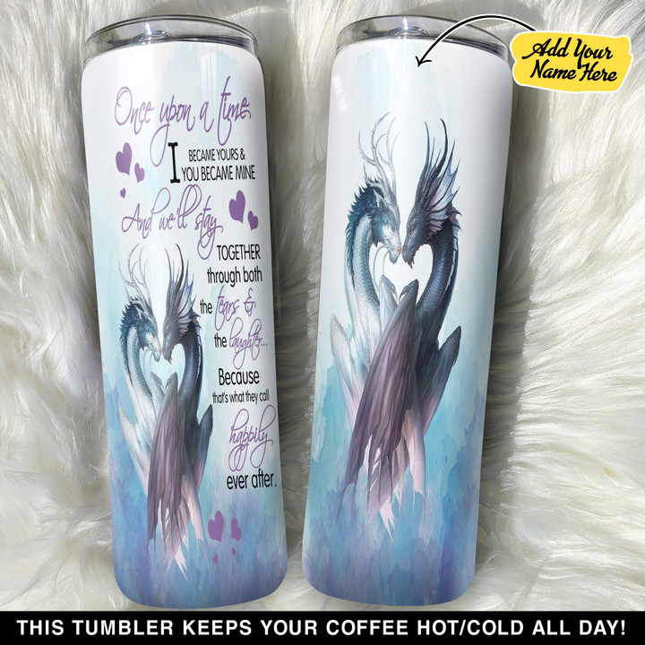 Personalized Dragon Couple Love Once Upon A Time GS0804253OD Skinny Tumbler