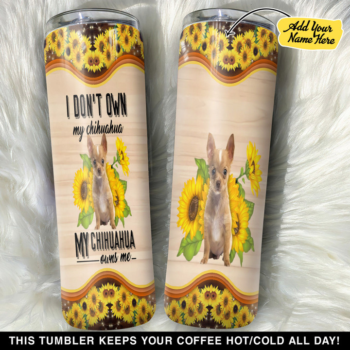 Personalized Chihuahua Sunflowers G GS0203159OD Skinny Tumbler