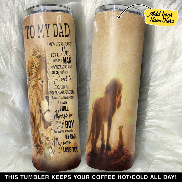 Personalized Lion Dad GS0103563OD Skinny Tumbler