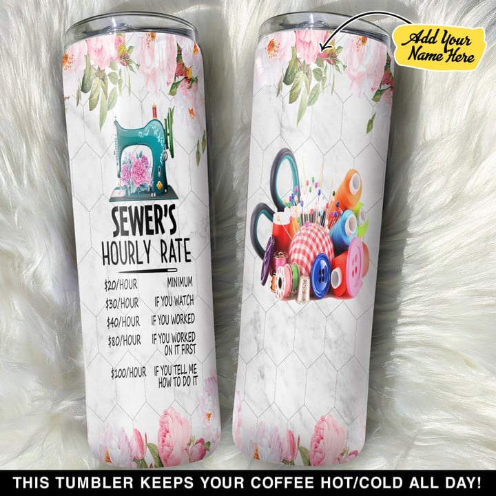 Personalized Sewers Hourly Rate GS0103707OD Skinny Tumbler