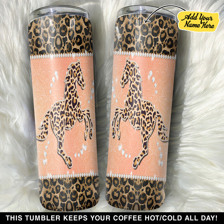 Personalized Horse Leopard GS0103415OD Skinny Tumbler