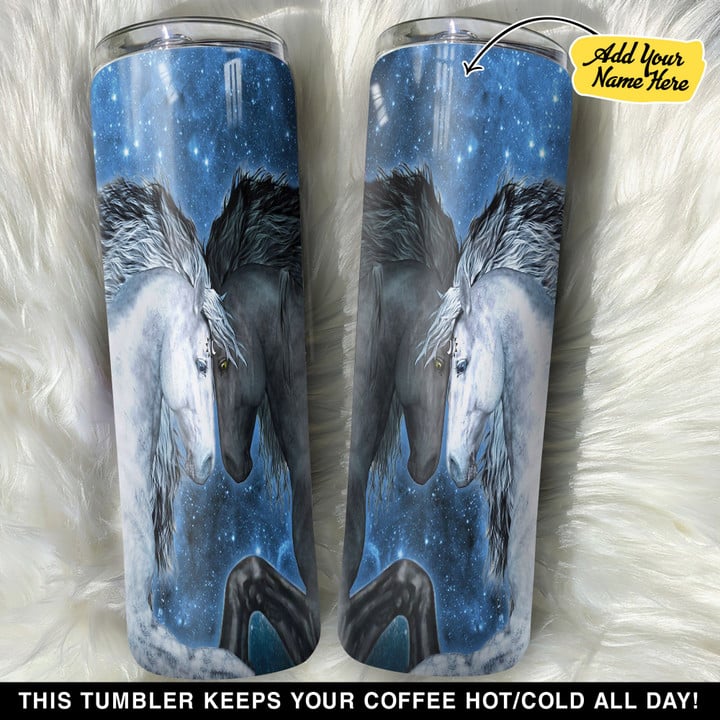 Personalized Couple Horse Sun And Moon GS0103214OD Skinny Tumbler