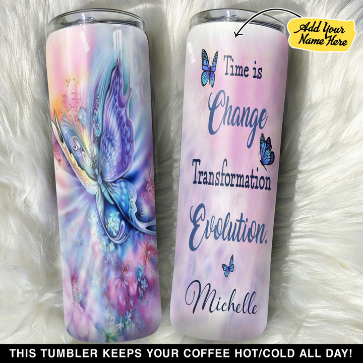 Personalized Rainbow Butterfly GS0203570OD Skinny Tumbler