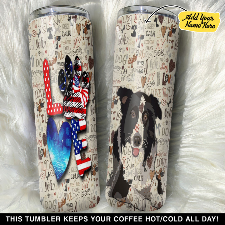Personalized Border Collie GS0103120OD Skinny Tumbler