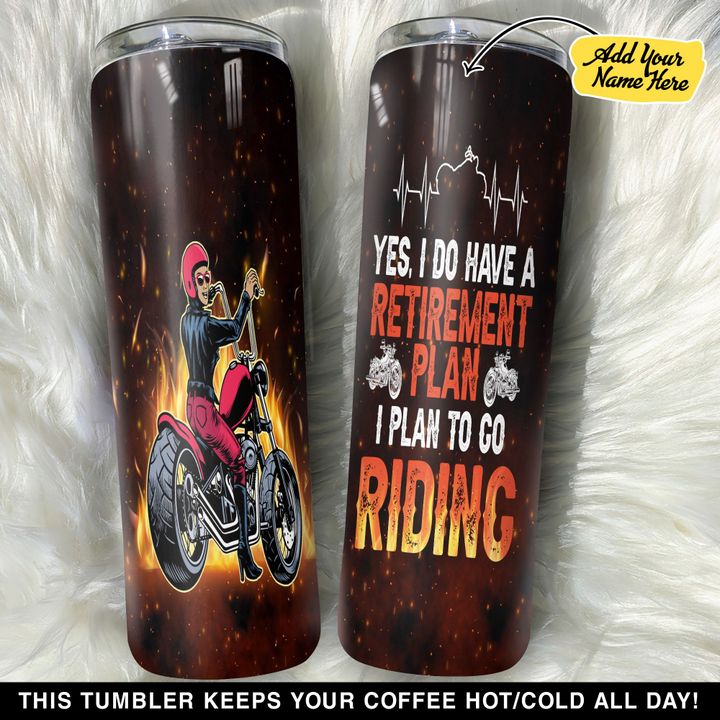 Personalized Motorcycle Girl GS0103597OD Skinny Tumbler