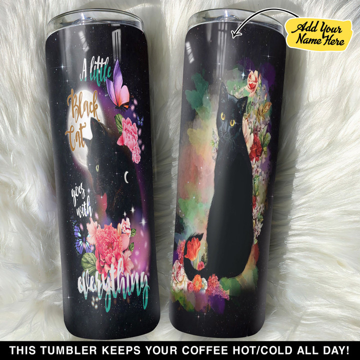 Personalized A Little Black Cat GS0103005OD Skinny Tumbler