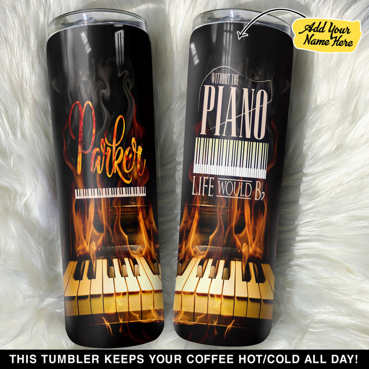 Personalized Piano On Fire GS0203540OD Skinny Tumbler