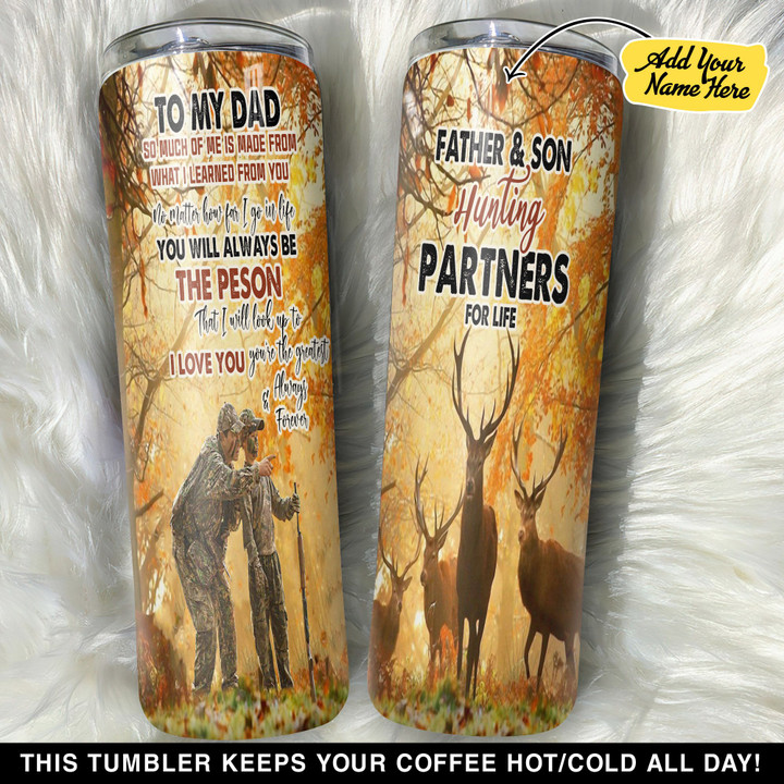 Personalized Father And Son Hunting GS0103327OD Skinny Tumbler