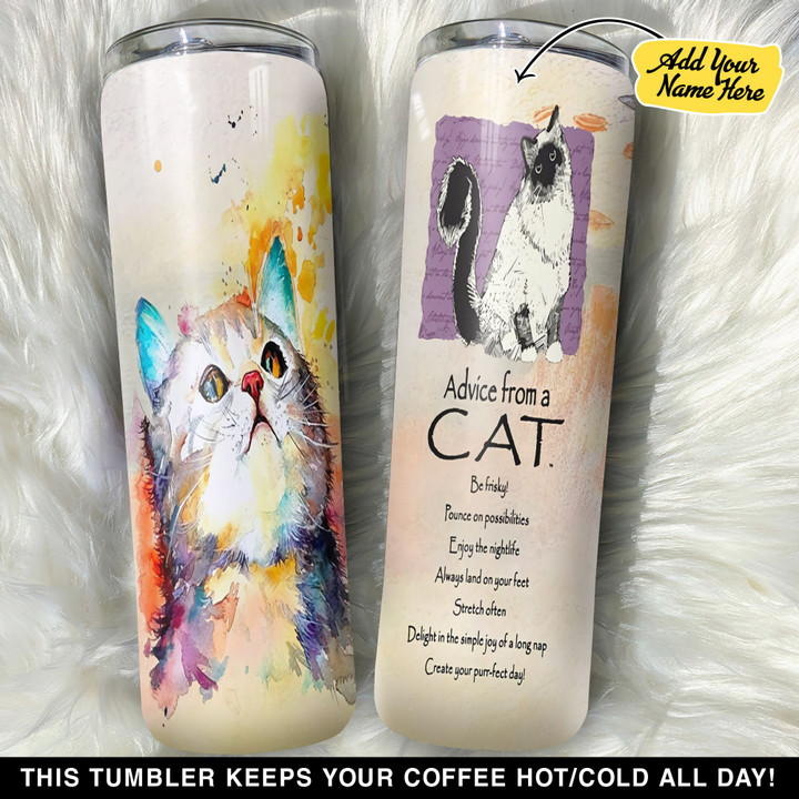 Personalized Cat Advice For You For Cat Lover G GS0203132OD Skinny Tumbler