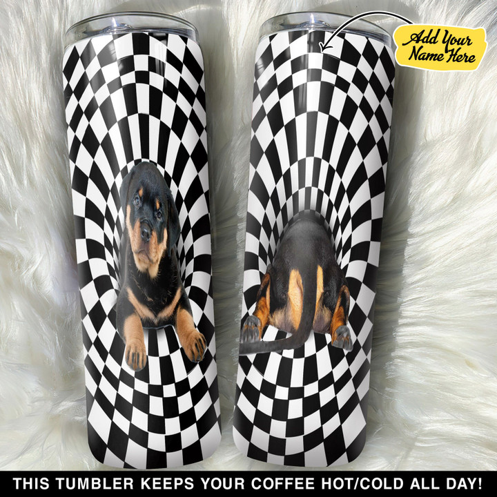 Personalized Rottweiler Abstract GS0103695OD Skinny Tumbler