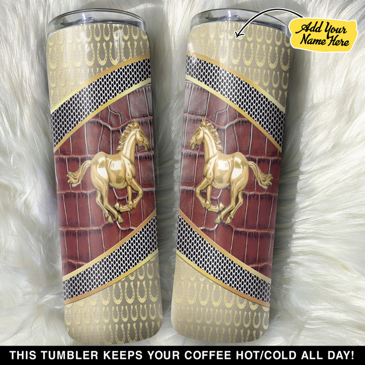 Personalized Horse Gold GS0103414OD Skinny Tumbler