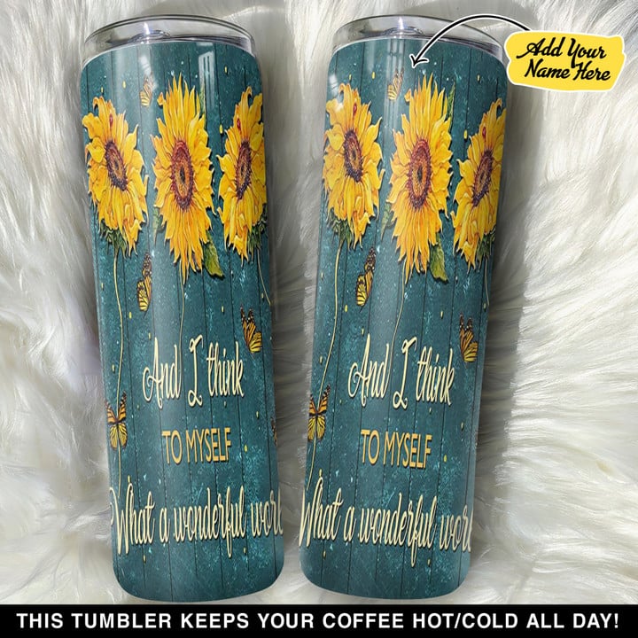 Personalized Butterfly And Sunflower GS0103131OD Skinny Tumbler