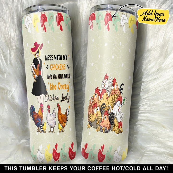 Personalized Chicken Lady GS0103189OD Skinny Tumbler