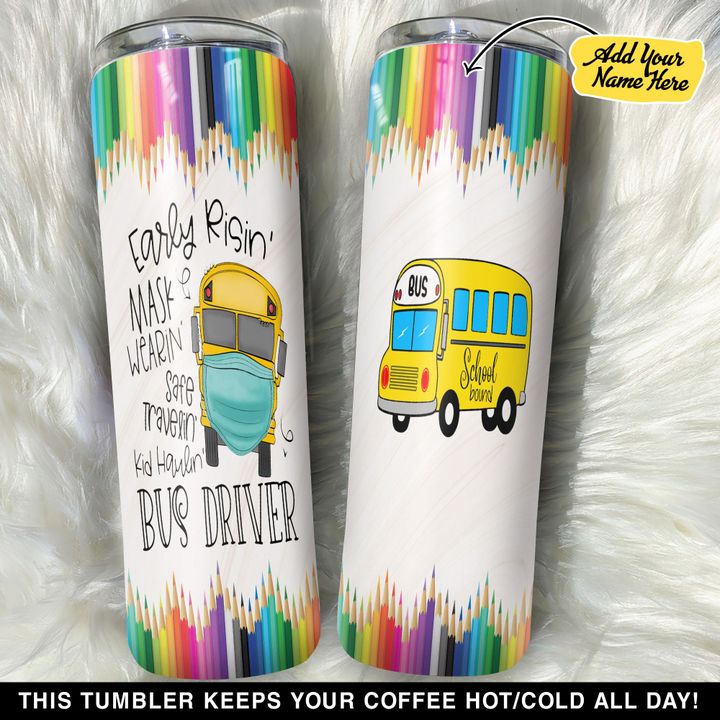 Personalized Bus Driver Mask GS0103129OD Skinny Tumbler