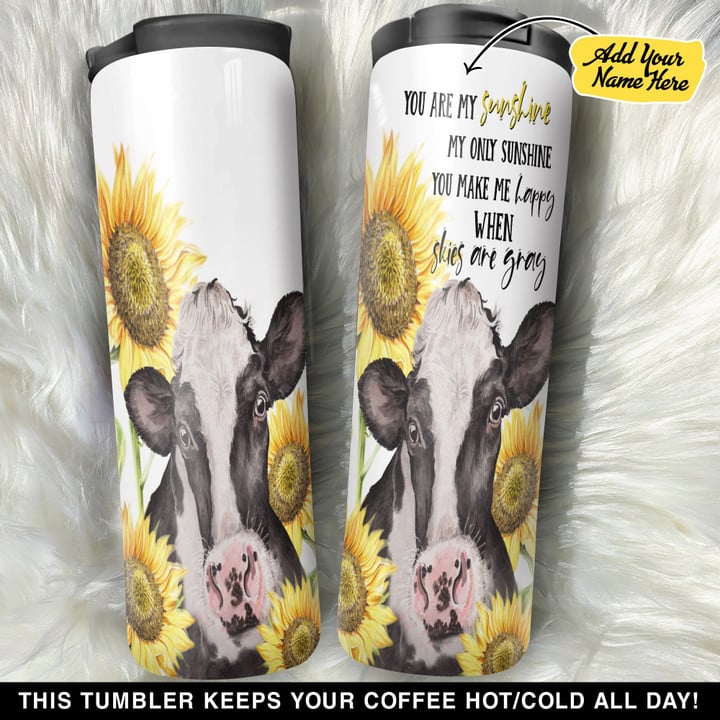 Personalized Cow You Are My Sunshine GS1704753OD Stainless Steel Worldmark Tumbler
