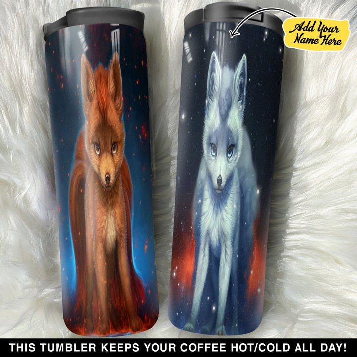 Personalized Fire And Ice Fox GS1704328OD Stainless Steel Worldmark Tumbler