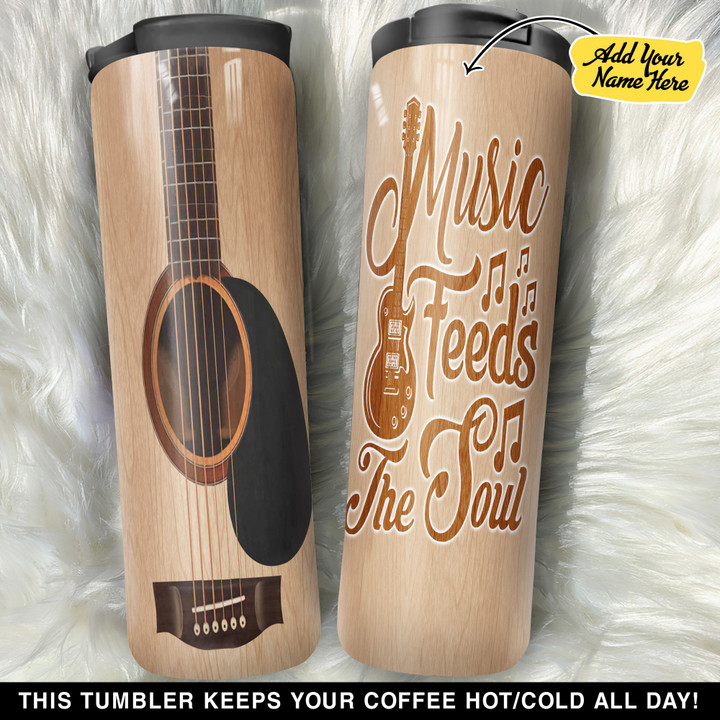 Personalized Guitar Music Feeds The Soul GS1704031OD Stainless Steel Worldmark Tumbler