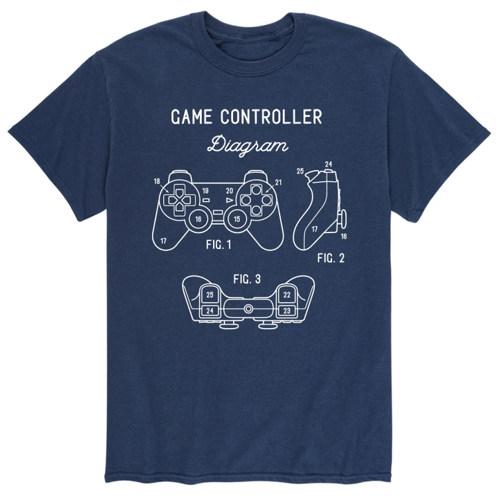 Game Controller Diagram XM0109269CL T-Shirt