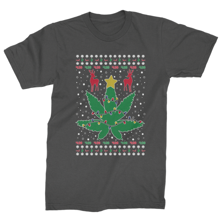 Weed 420 Get Lit Ugly Christmas XM1009301CL T-Shirt