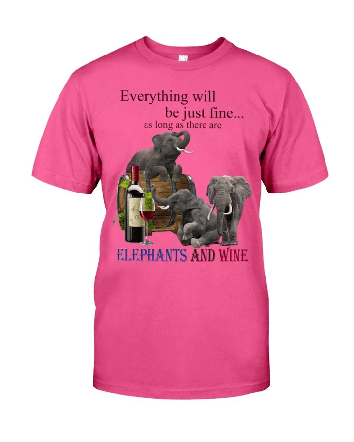 Elephants Just Fine With Wine YW0209176CL T-Shirt