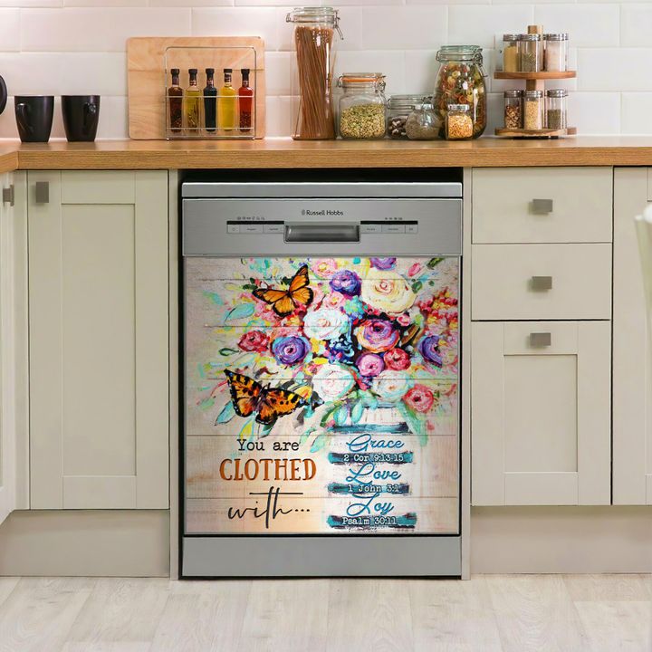 Butterfly You Are Clothed With YW0308308CL Decor Kitchen Dishwasher Cover